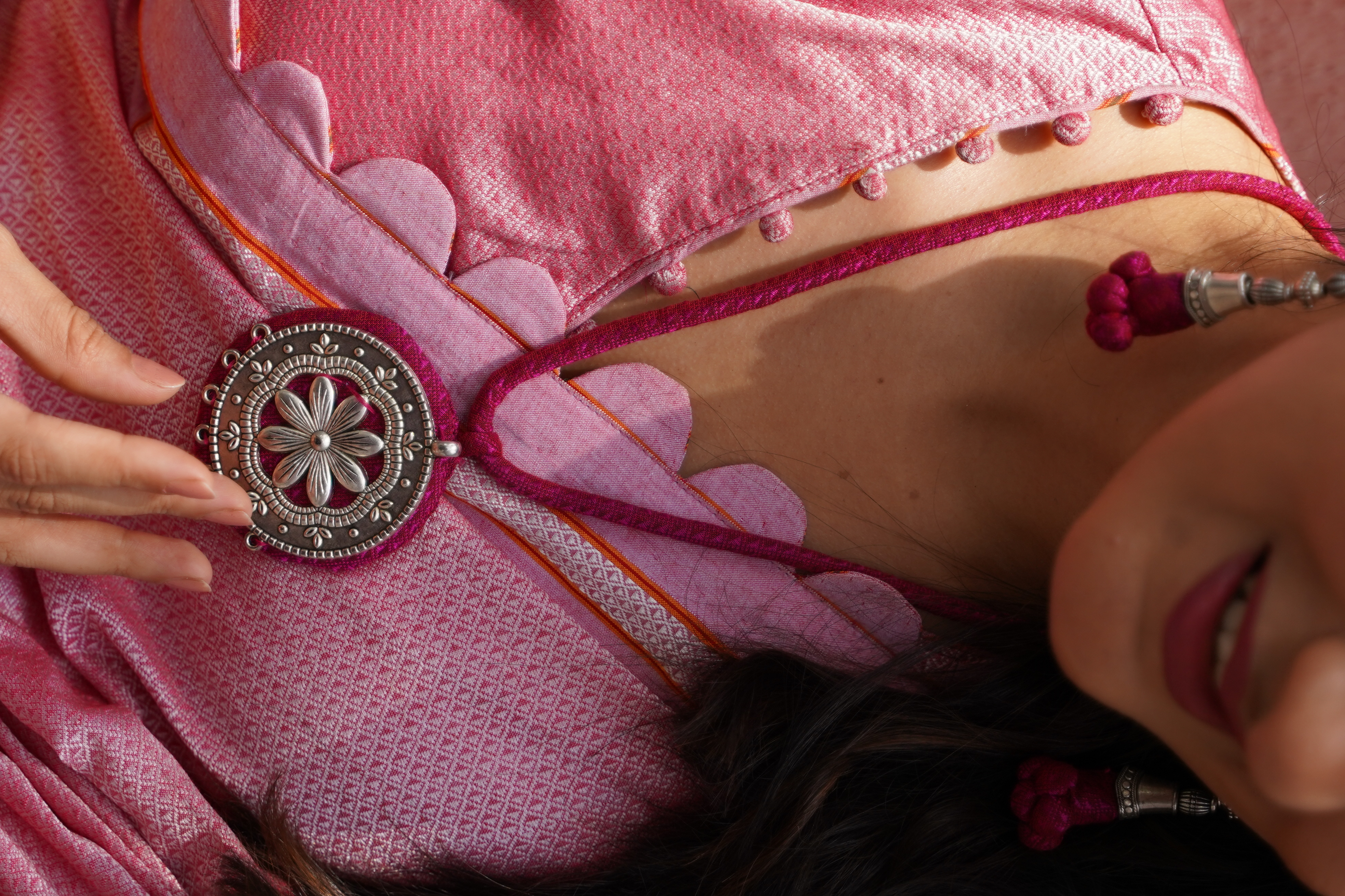 Pink Pastel Signature Saree Detail View 1