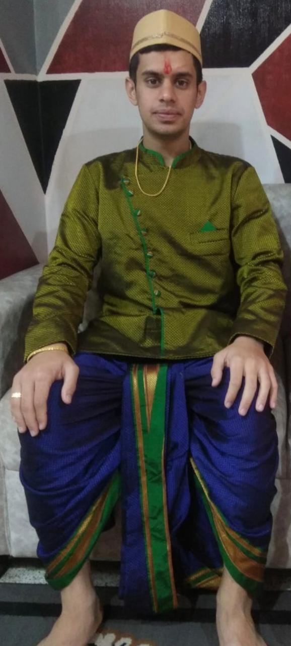 Designer Dhoti Set Front View