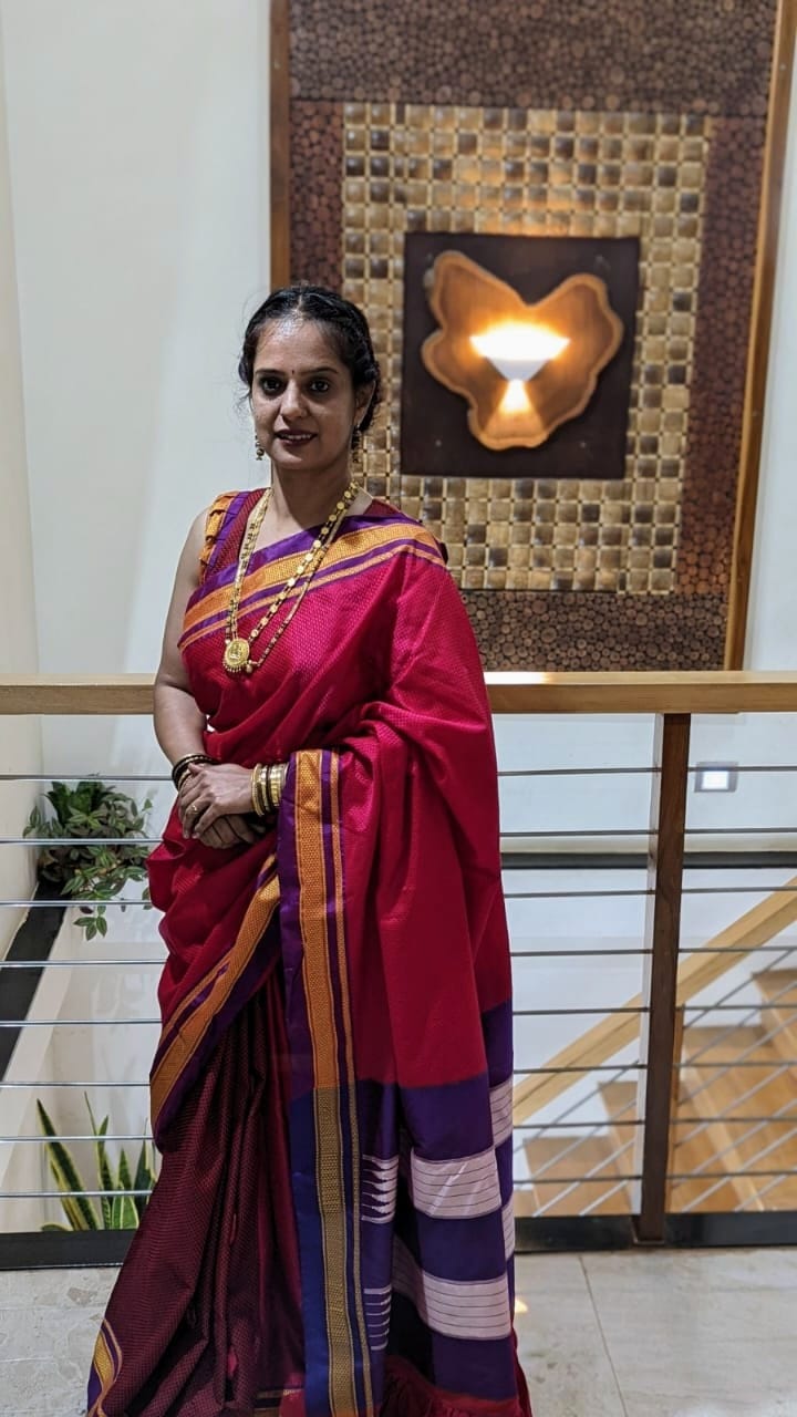 Pink Silk Saree Detail